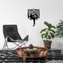 Wallity Yoga 2 Escultura de pared de metal negra